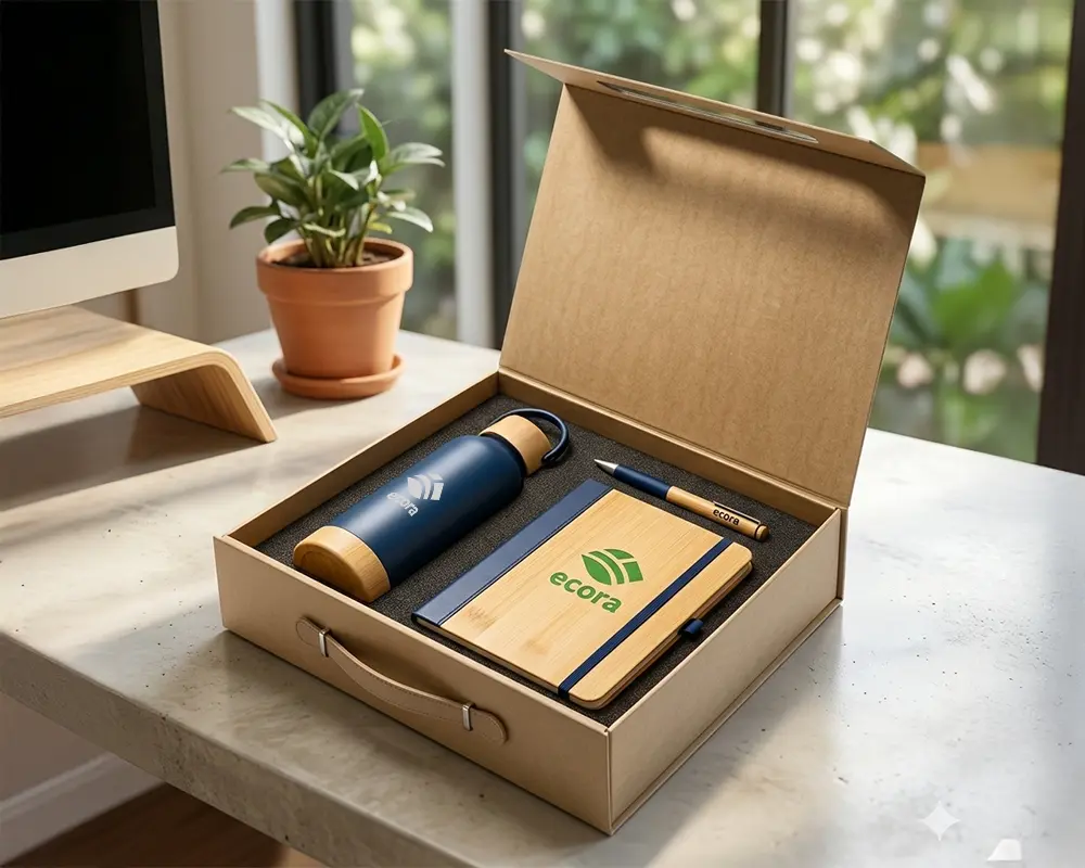 Ecora custom eco giftset with branded packaging
