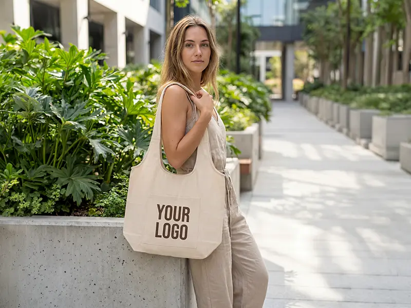 Toto 11667 canvas shoulder tote bag — main view